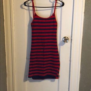 Blue & black mini dress